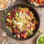 A bowl of edamame crunch salad.