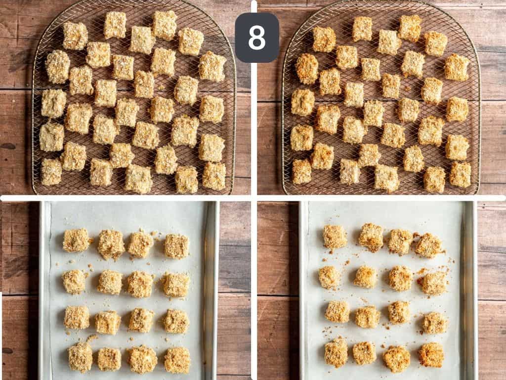 Air Fryer Tofu Nuggets Step 8 - bake or air fry.
