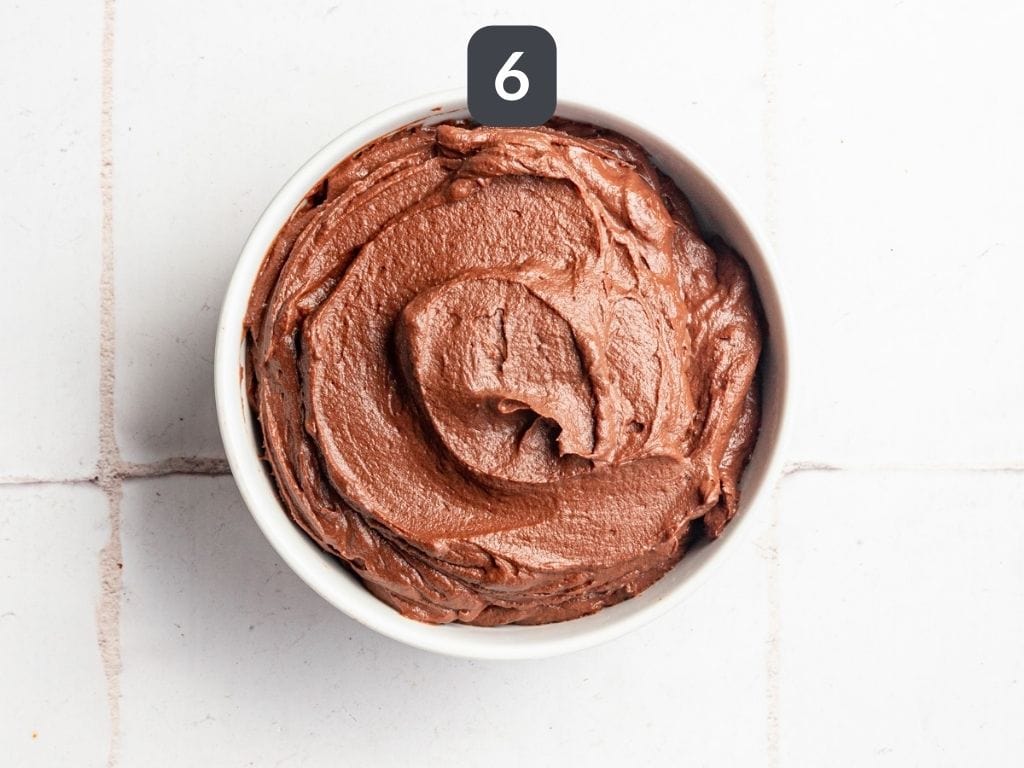 Vegan Chocolate Fruit Pizza Step 6 - make chocolate frosting.