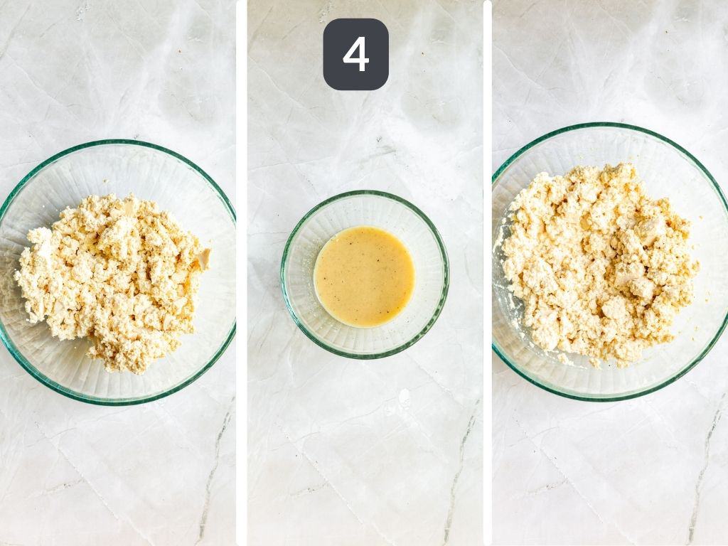 Vegan Cobb Salad Step 4 - make the tofu cheese.