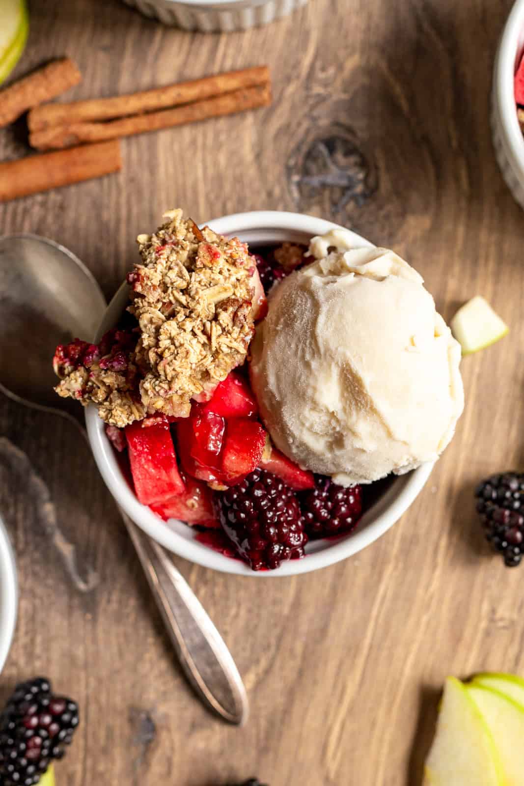 Apple and Blackberry Crumble