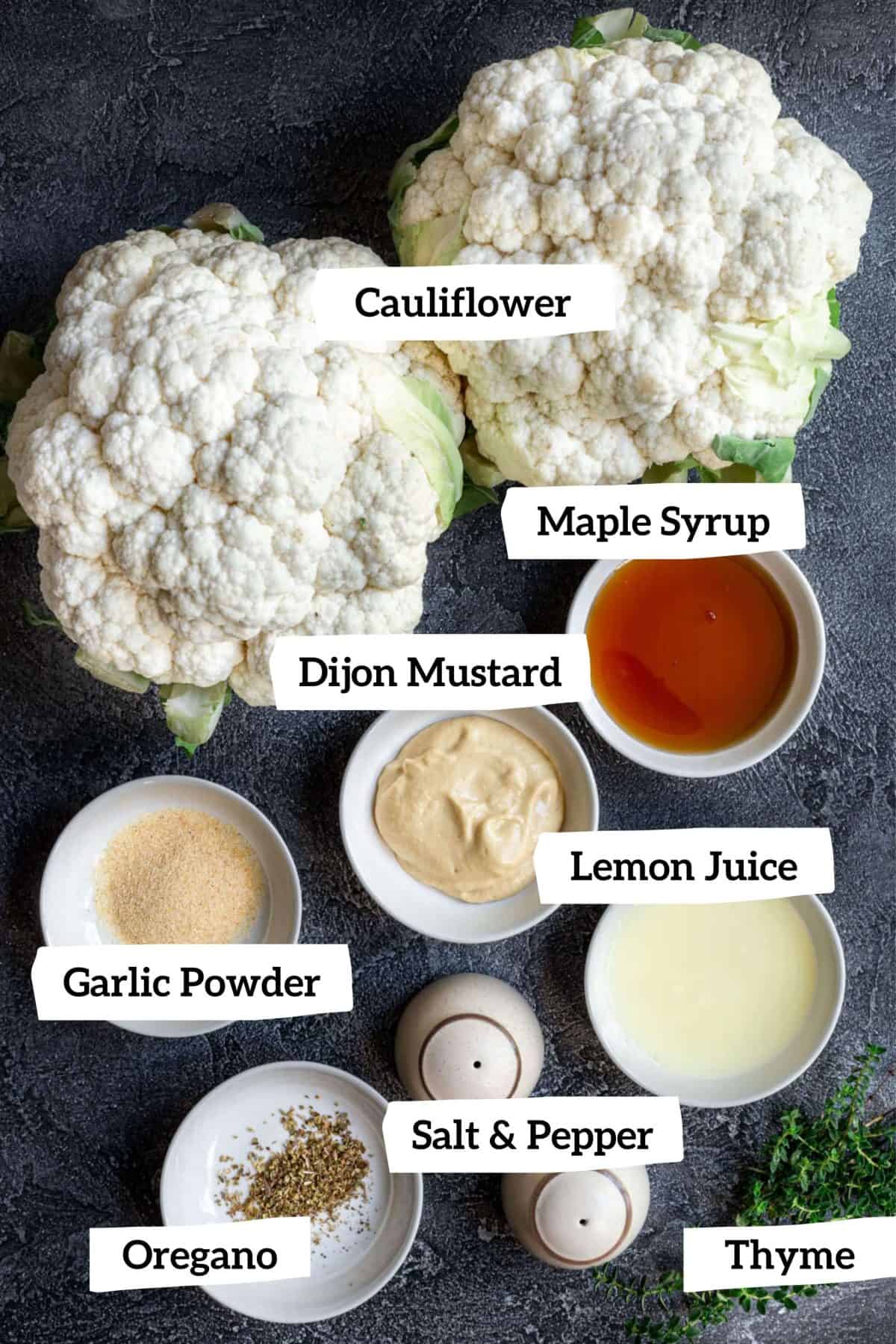 Air Fryer Cauliflower Steaks Ingredients