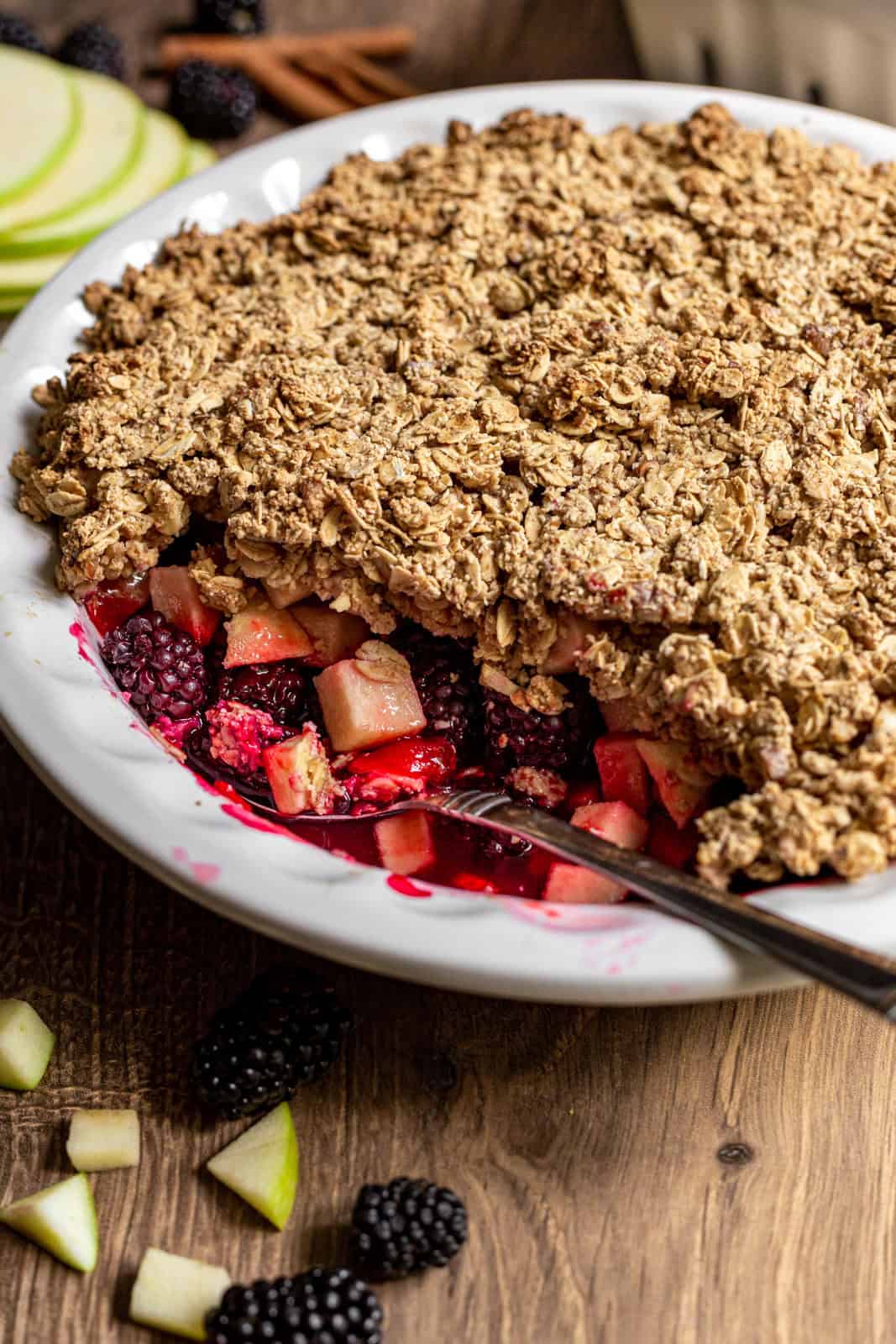 Apple and Blackberry Crumble