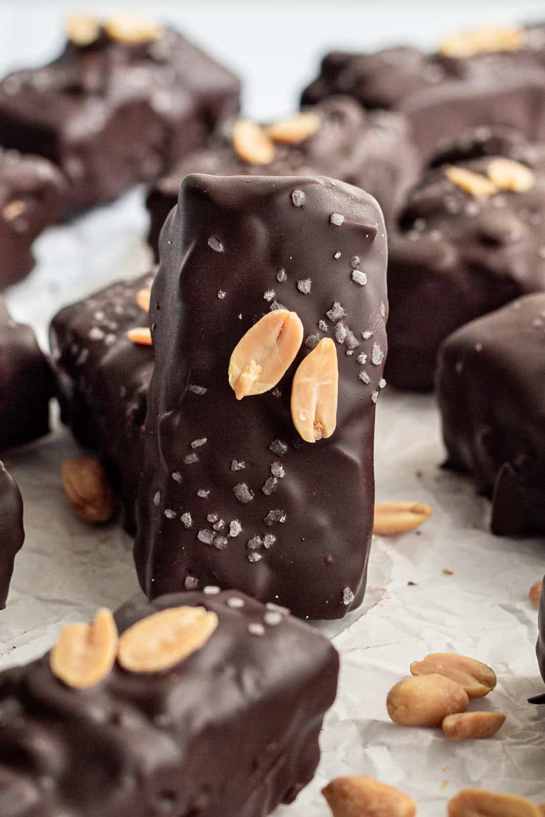 Healthy Vegan Snickers Bars with Dates