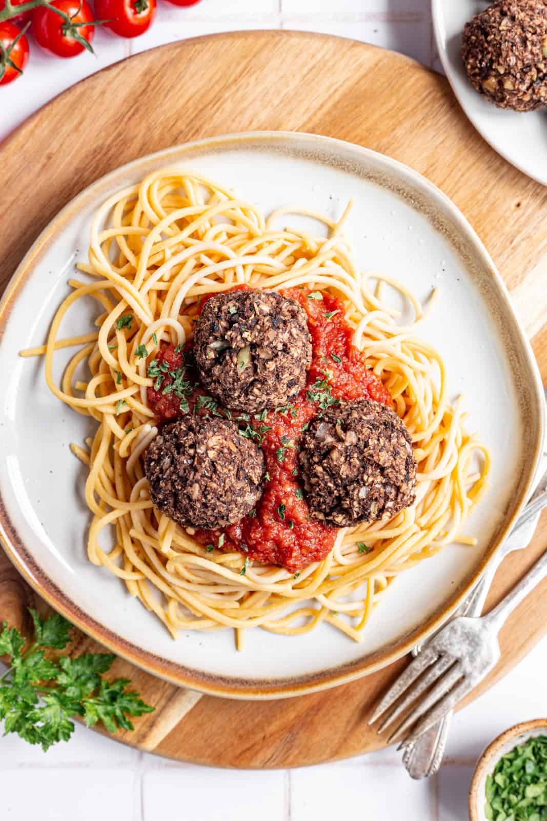 Oil-Free Marinara Sauce with meatballs
