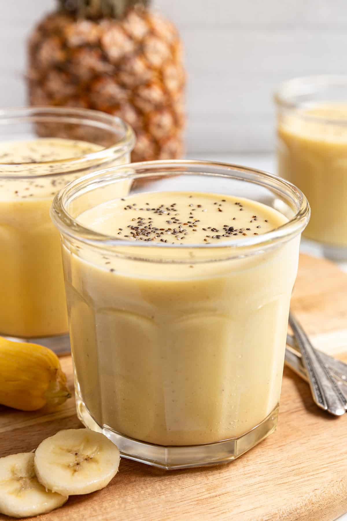 A glass of Squash Smoothie, ready to serve.
