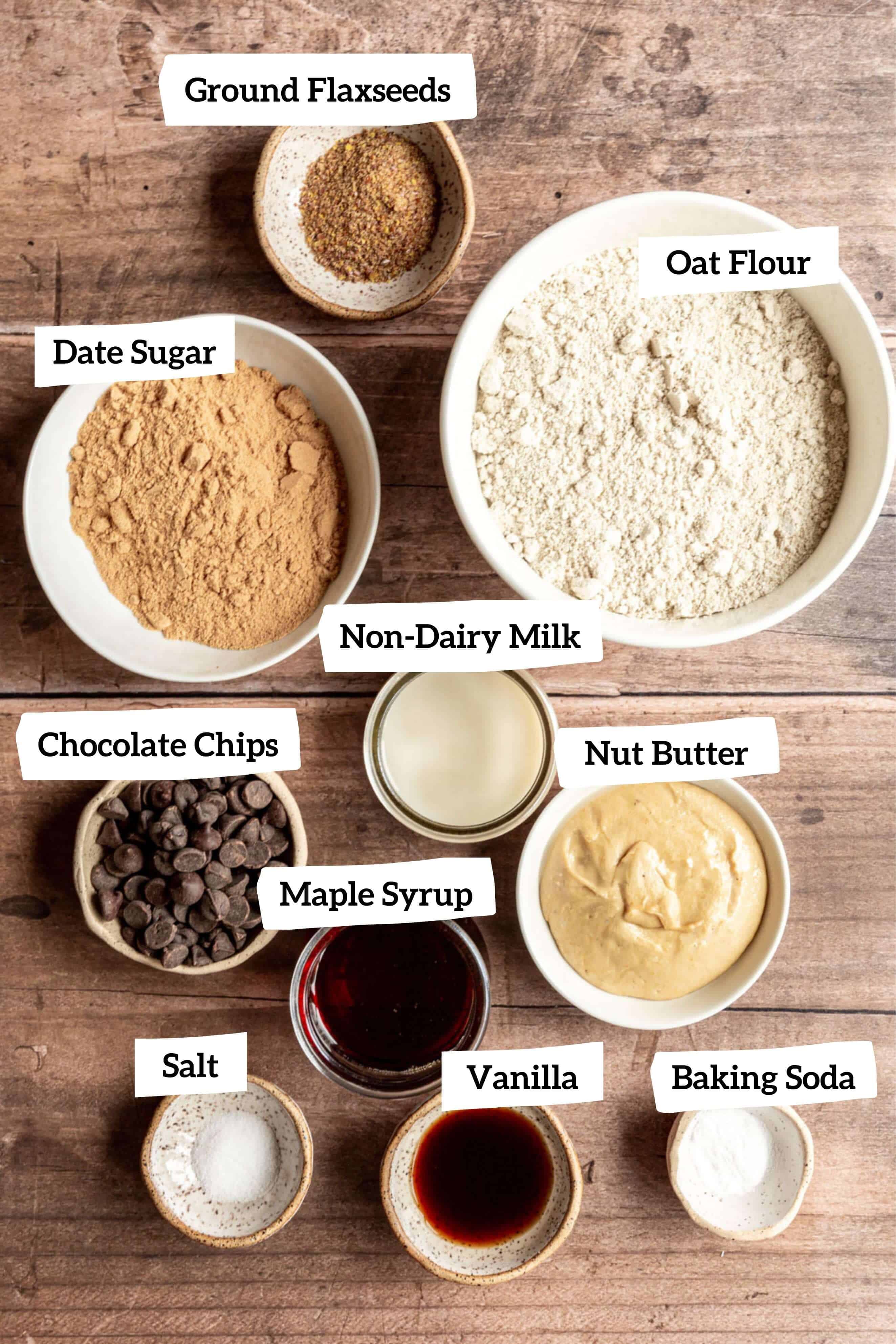Vegan Chocolate Filled Cookies Ingredients
