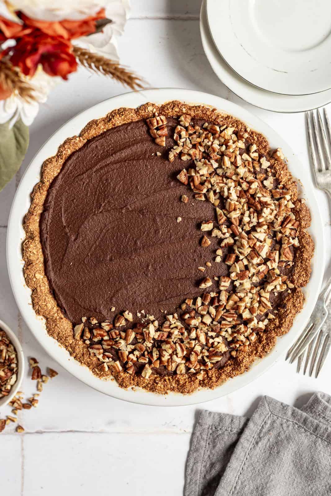 Vegan Chocolate Pie (No Tofu)