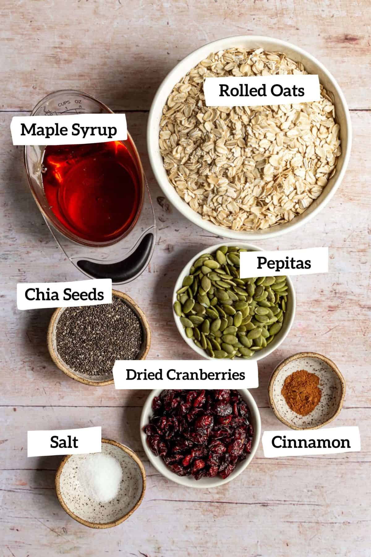 7-Ingredient Oil-Free and Nut-Free Granola Ingredients