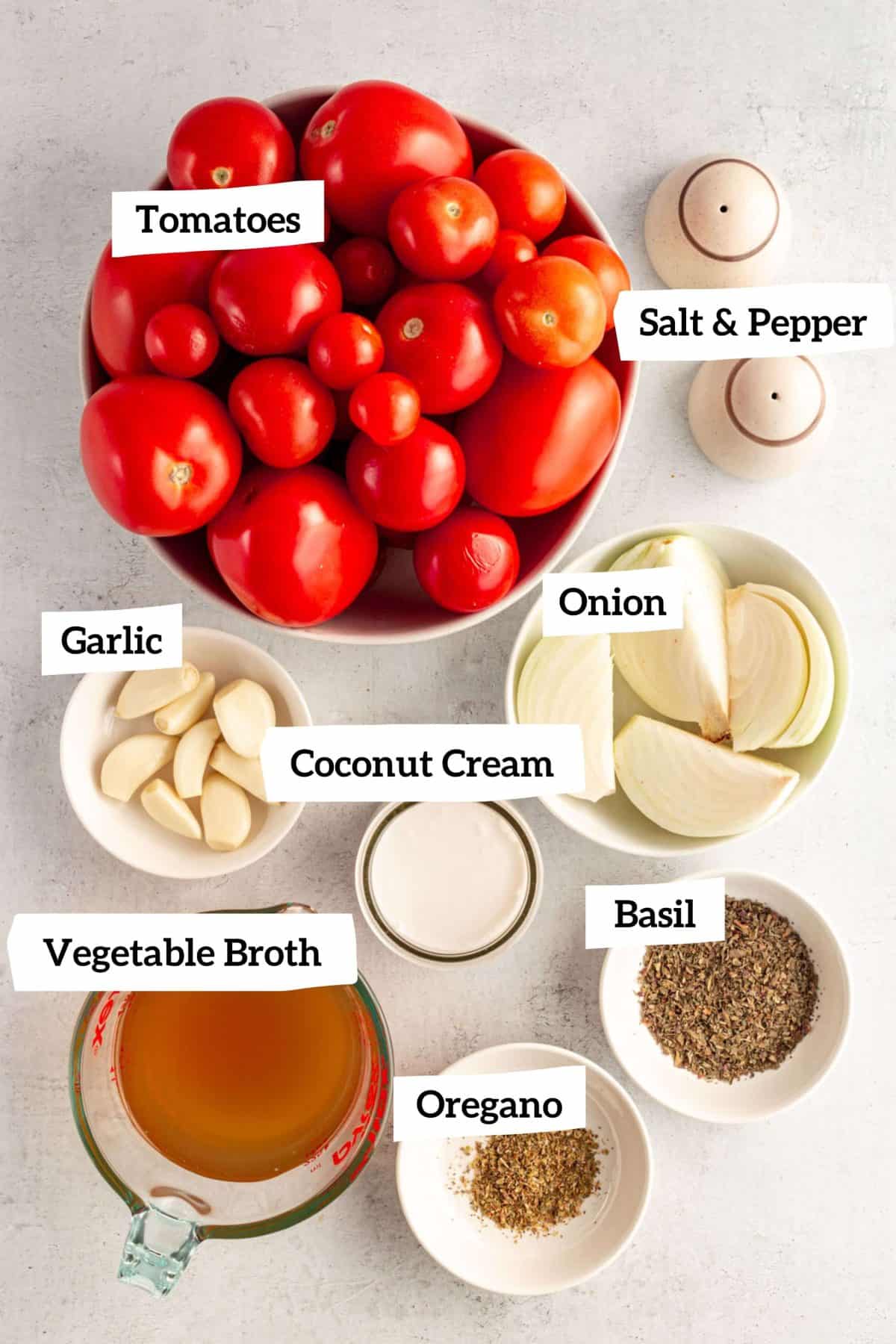 Oil-Free Roasted Tomato Soup Ingredients