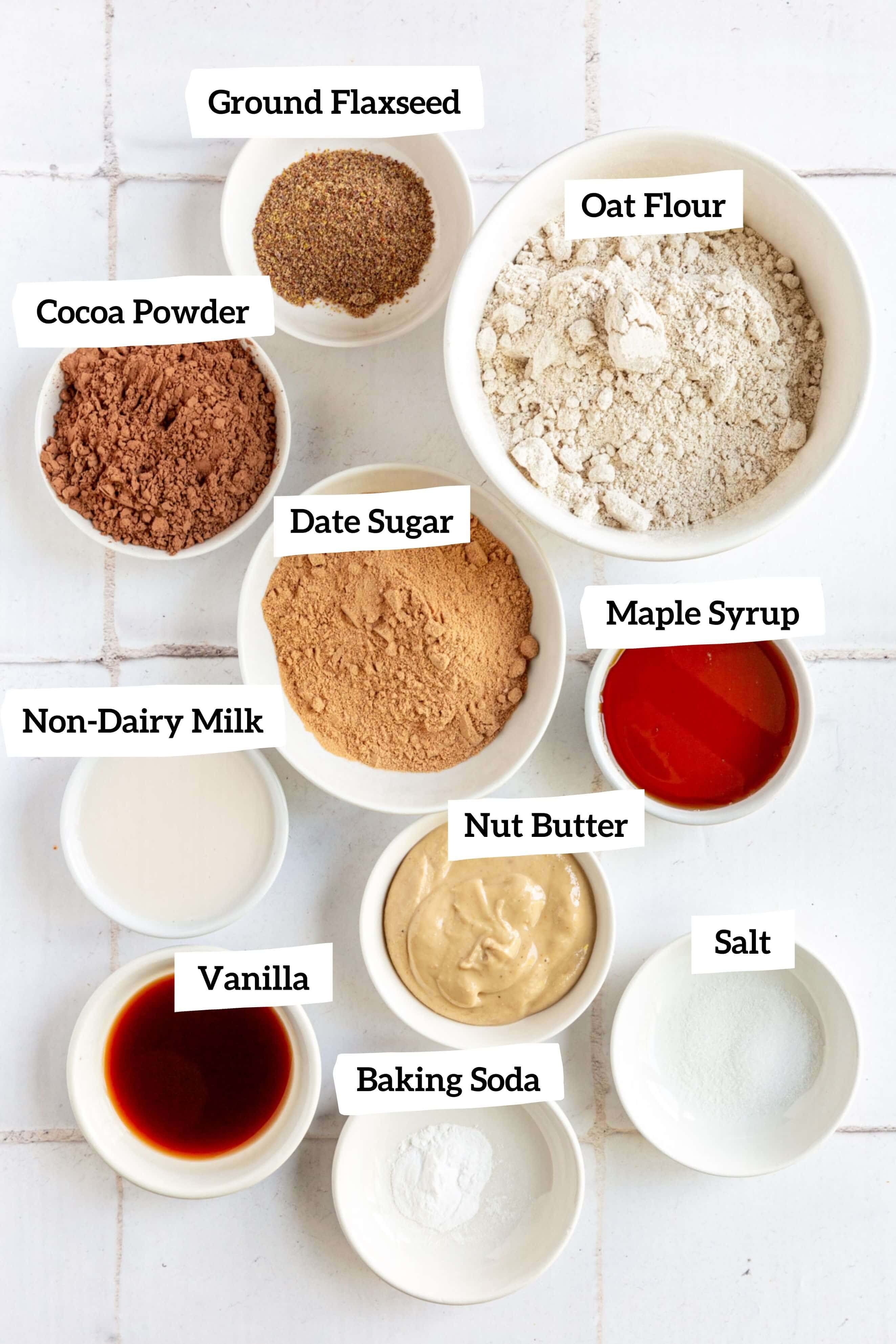 Vegan Chocolate Fruit Pizza cookie ingredients.