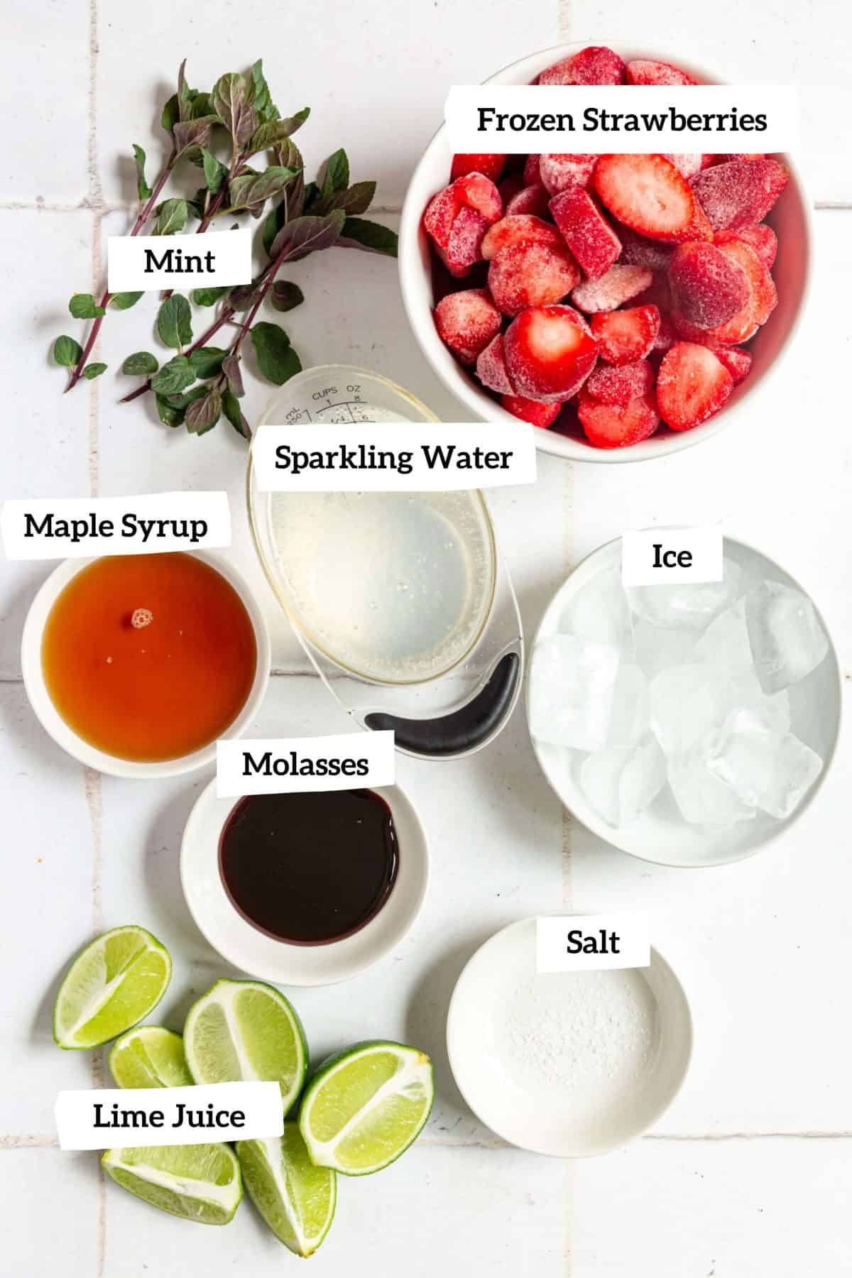 Strawberry Daiquiri Mocktail Ingredients