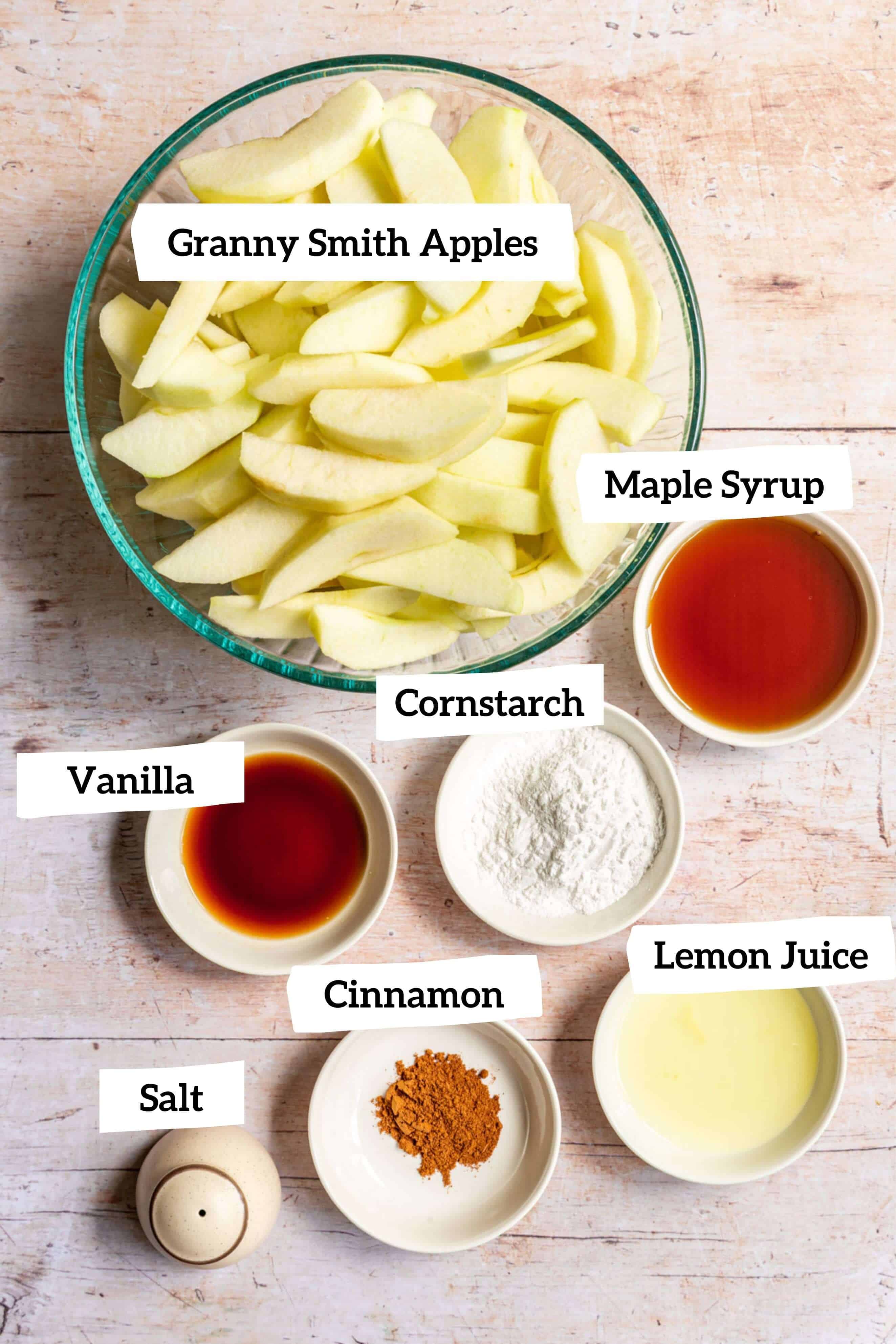 Vegan Gluten-Free Apple Cobbler Filling Ingredients