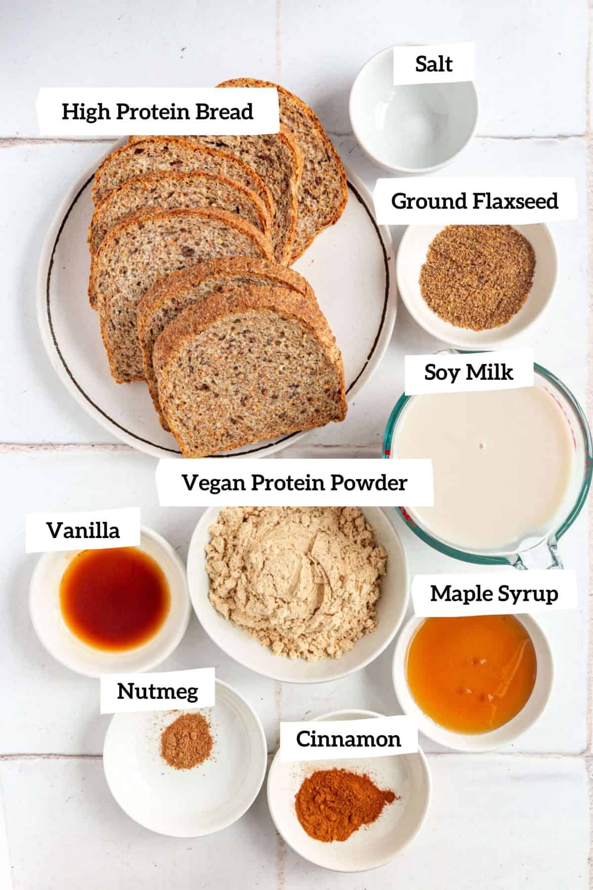 Vegan High Protein French Toast Ingredients