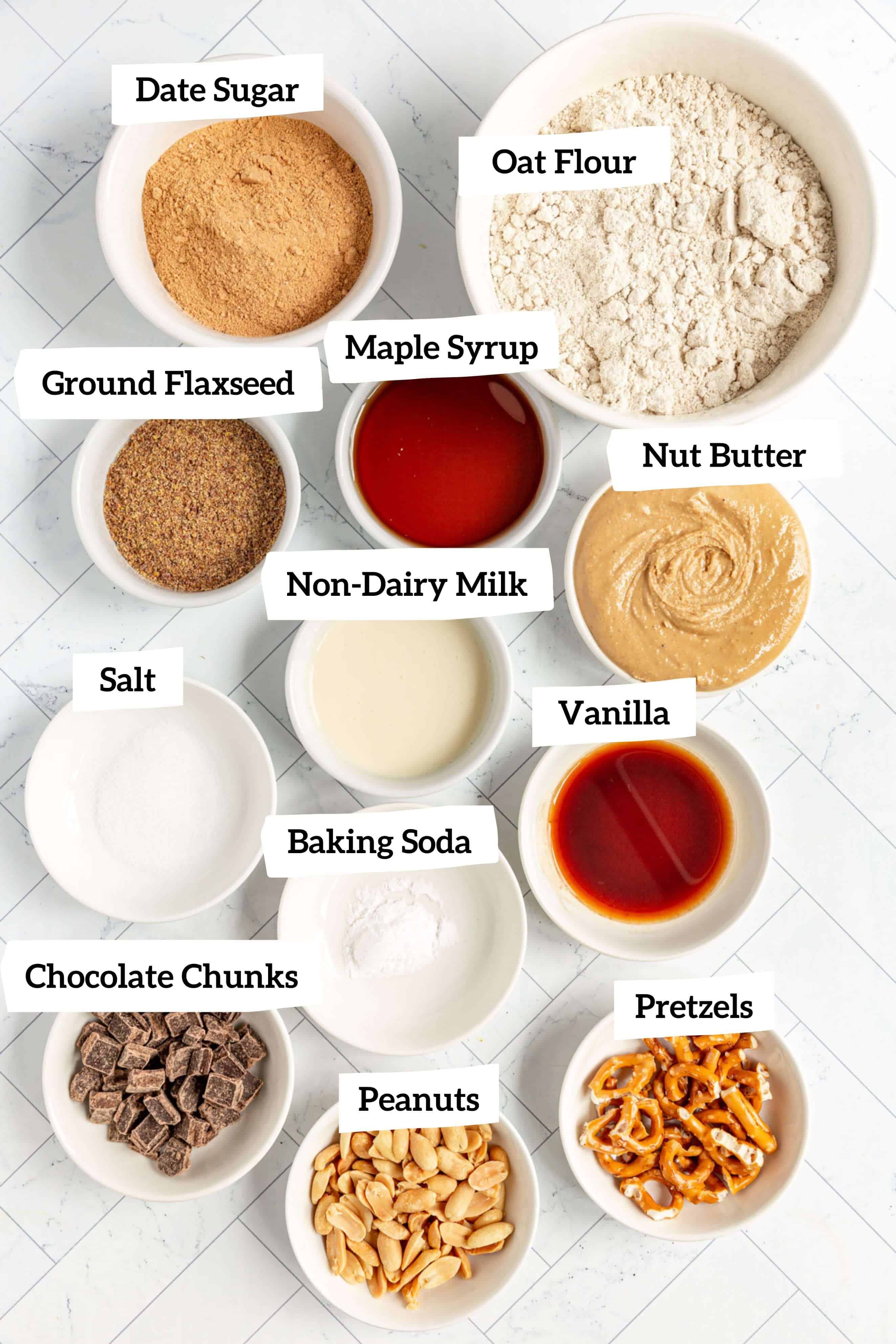 Vegan Kitchen Sink Cookie ingredients.