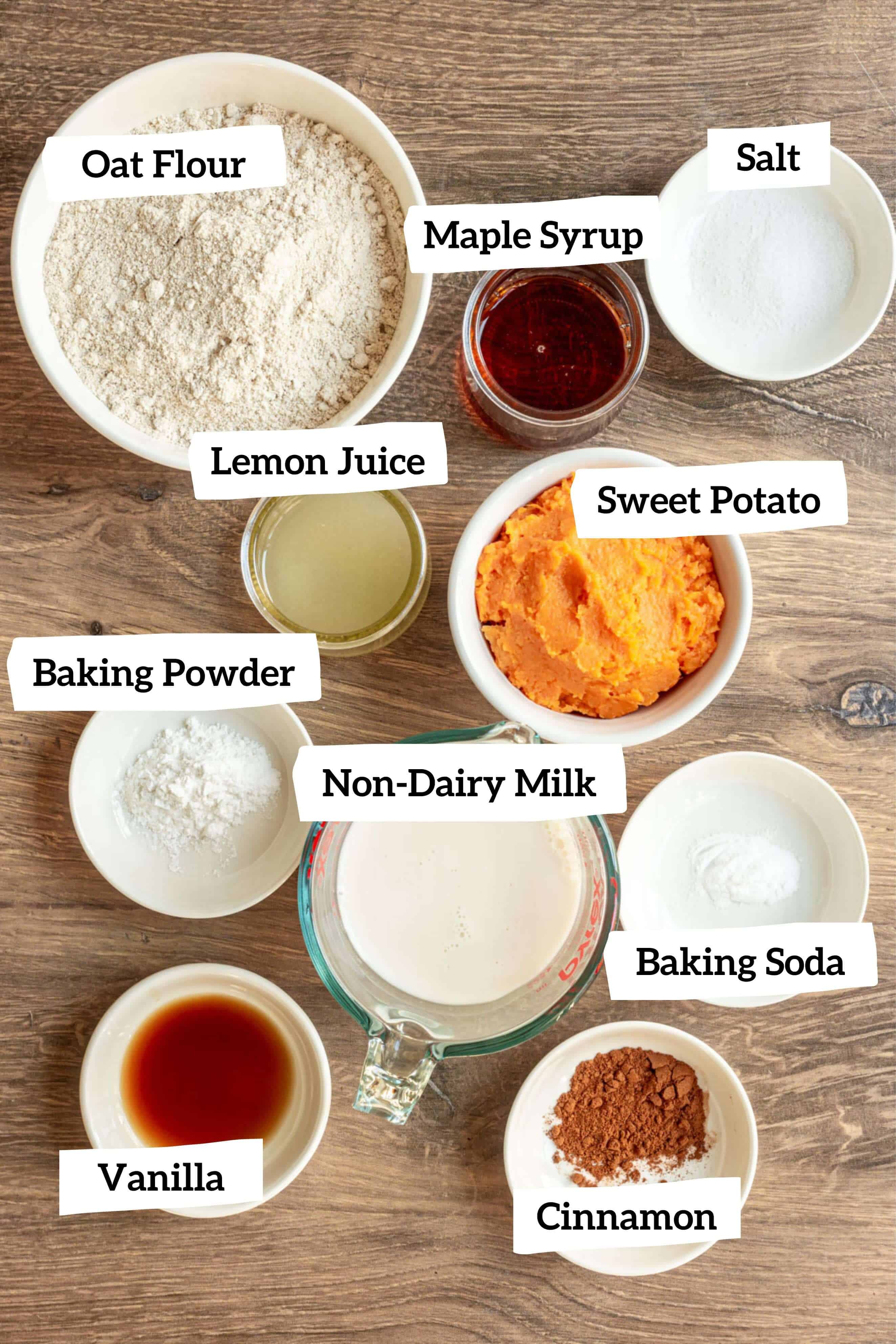 Vegan Sweet Potato Pancakes Ingredients