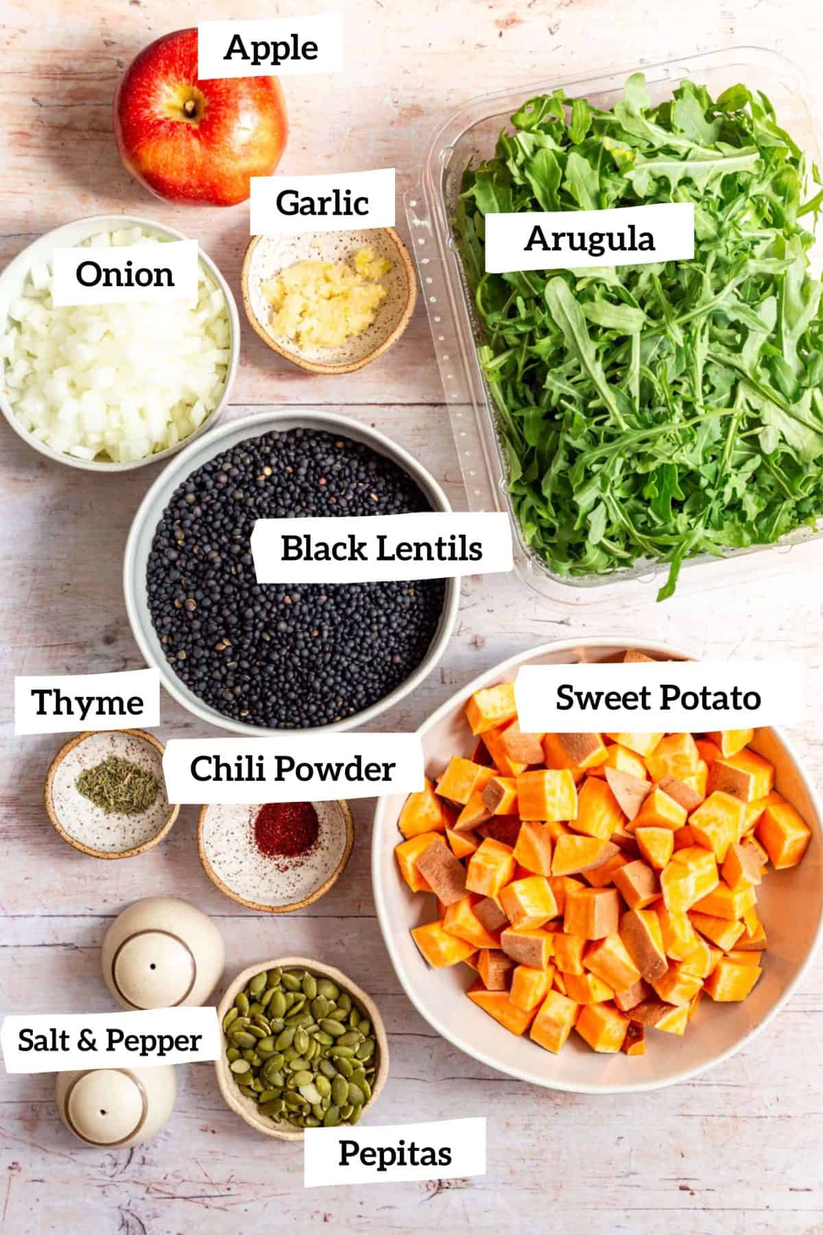 Black Lentil Salad Ingredients