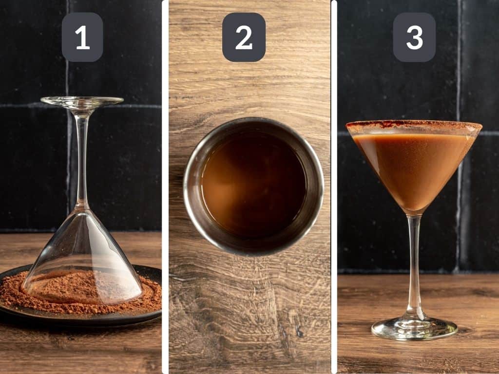 Espresso Martini Mocktail Steps