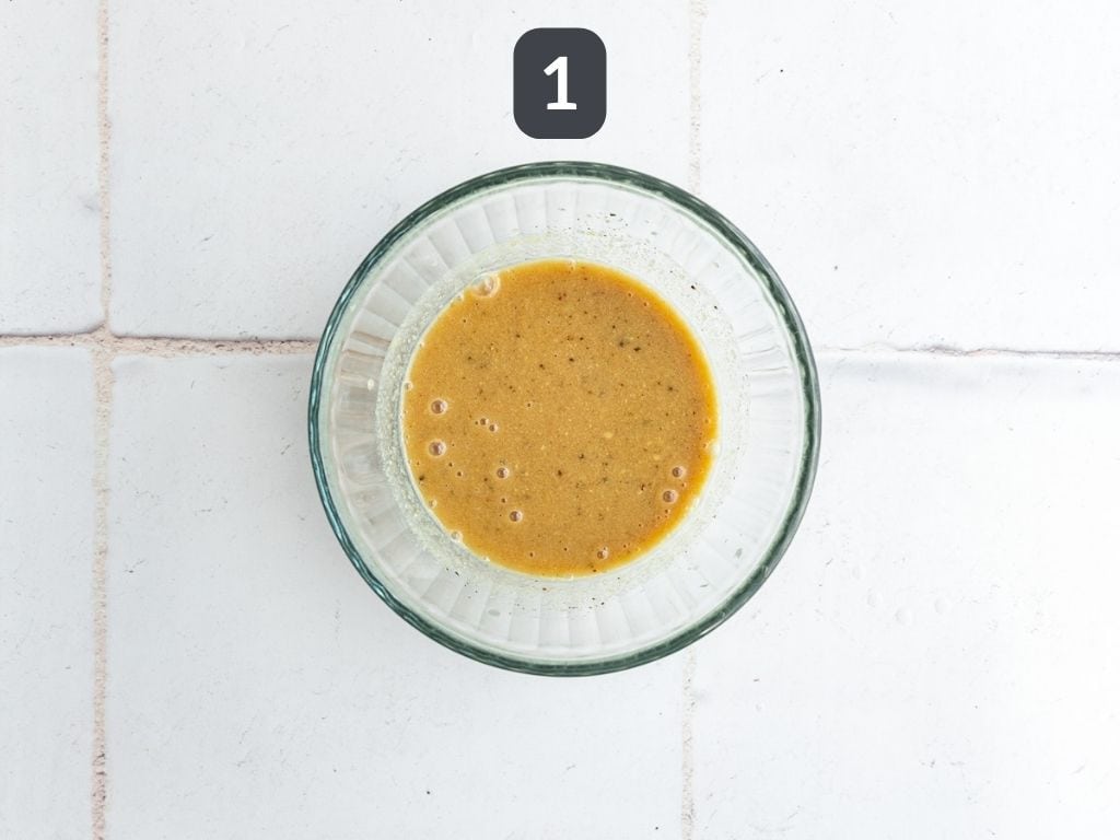 Carrot Raisin Salad Step 1 - make the dressing.