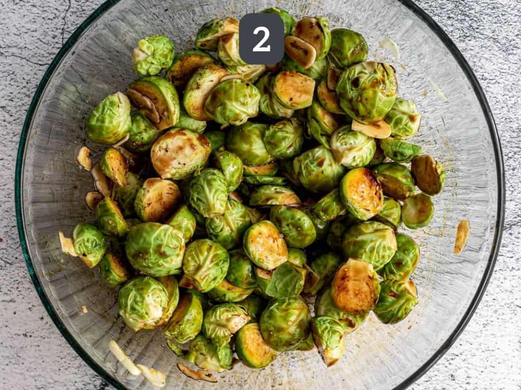 Maple Balsamic Brussels Sprouts Step 2