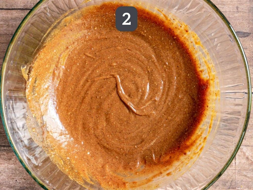 Vegan Coffee Cookies Step 2 - mix the wet ingredients.