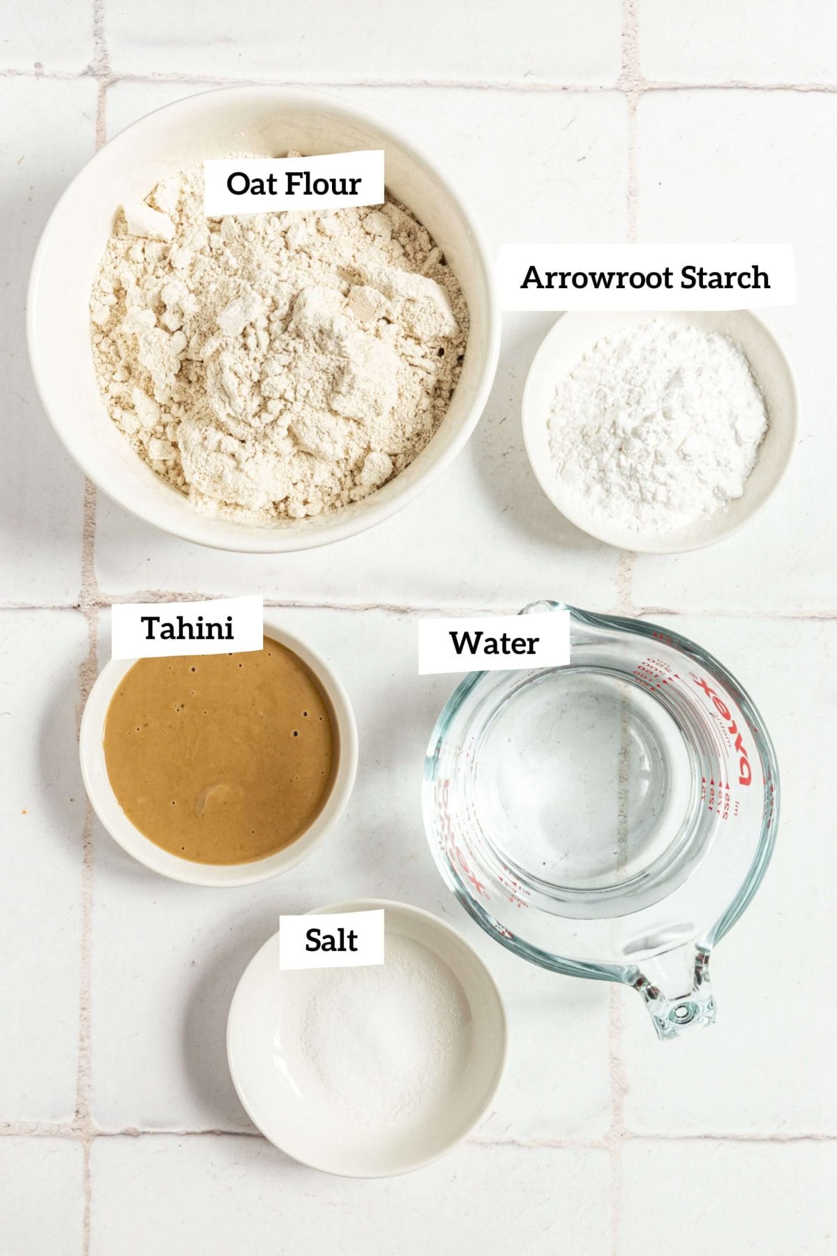 Oil-Free Vegan Oat Flour Pizza Crust (No Yeast) Ingredients