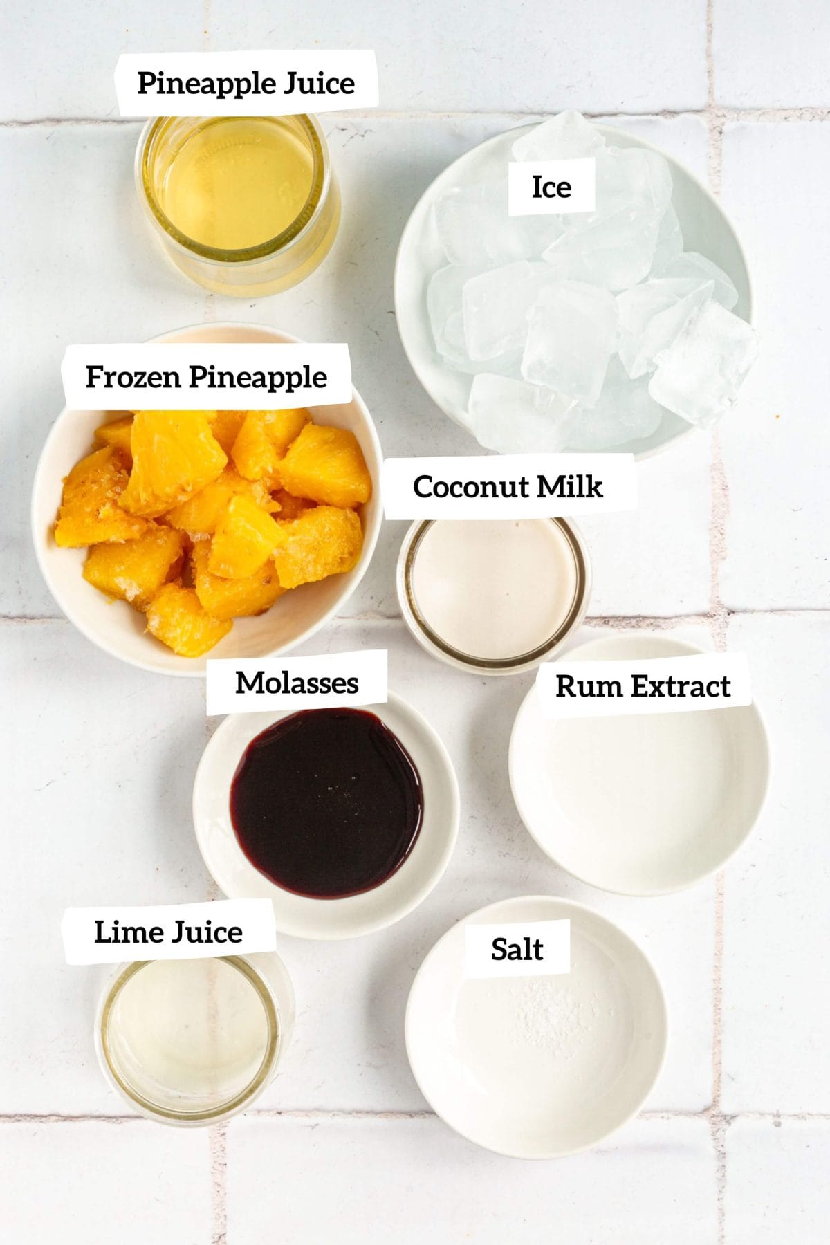 Piña Colada Mocktail Ingredients