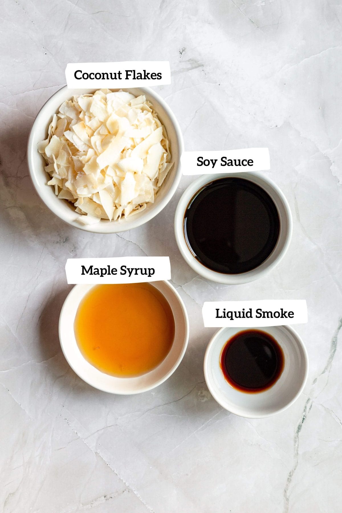 Vegan Cobb Salad Coconut Bacon Ingredients