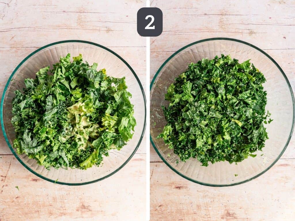 Vegan Kale Apple Slaw Step 2