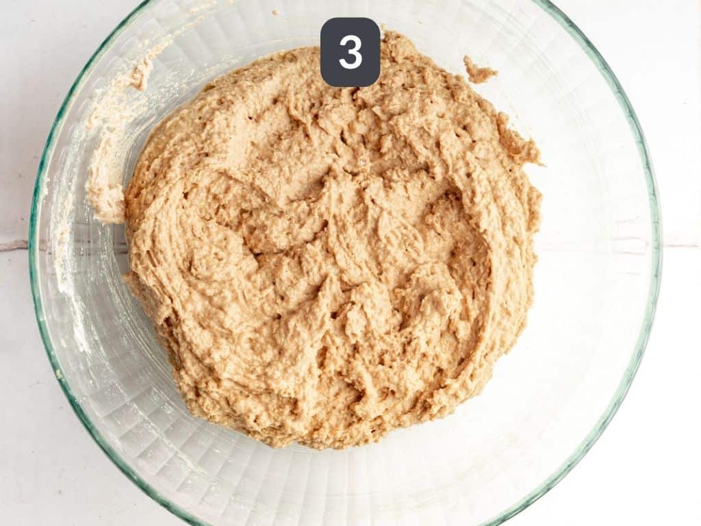 Vegan Raspberry Muffins step 3 mix in dry ingredients