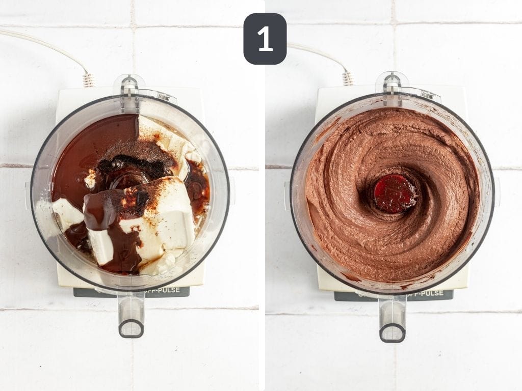 Vegan Tofu Chocolate Mousse Step 1 - blend all the ingredients.