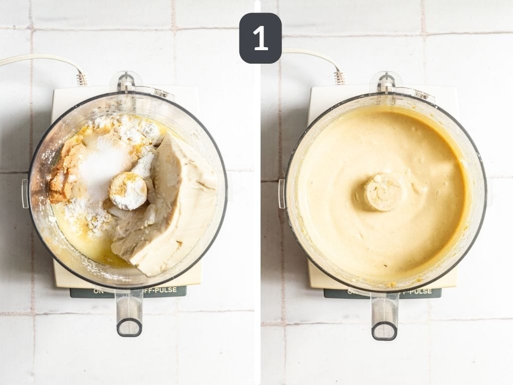 Vegan Tofu Mozzarella Step 1 - blend all the ingredients.