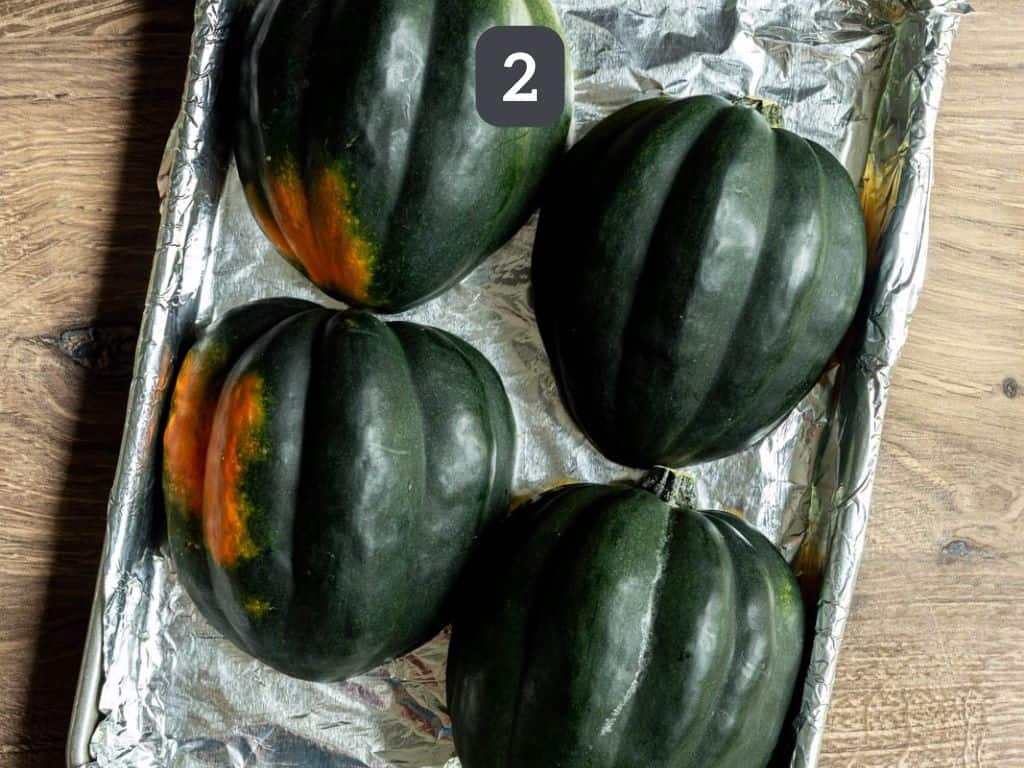 Vegan Wild Rice Stuffed Acorn Squash Step 2