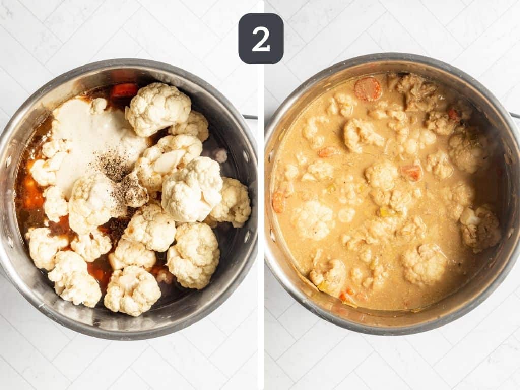 Vegan Cauliflower Leek Soup Step 2