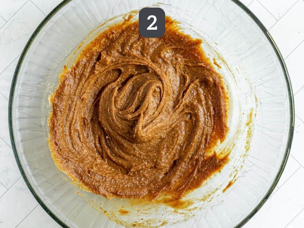 Vegan Peanut Butter Sandwich Cookies Step 2 - mix the wet ingredients.