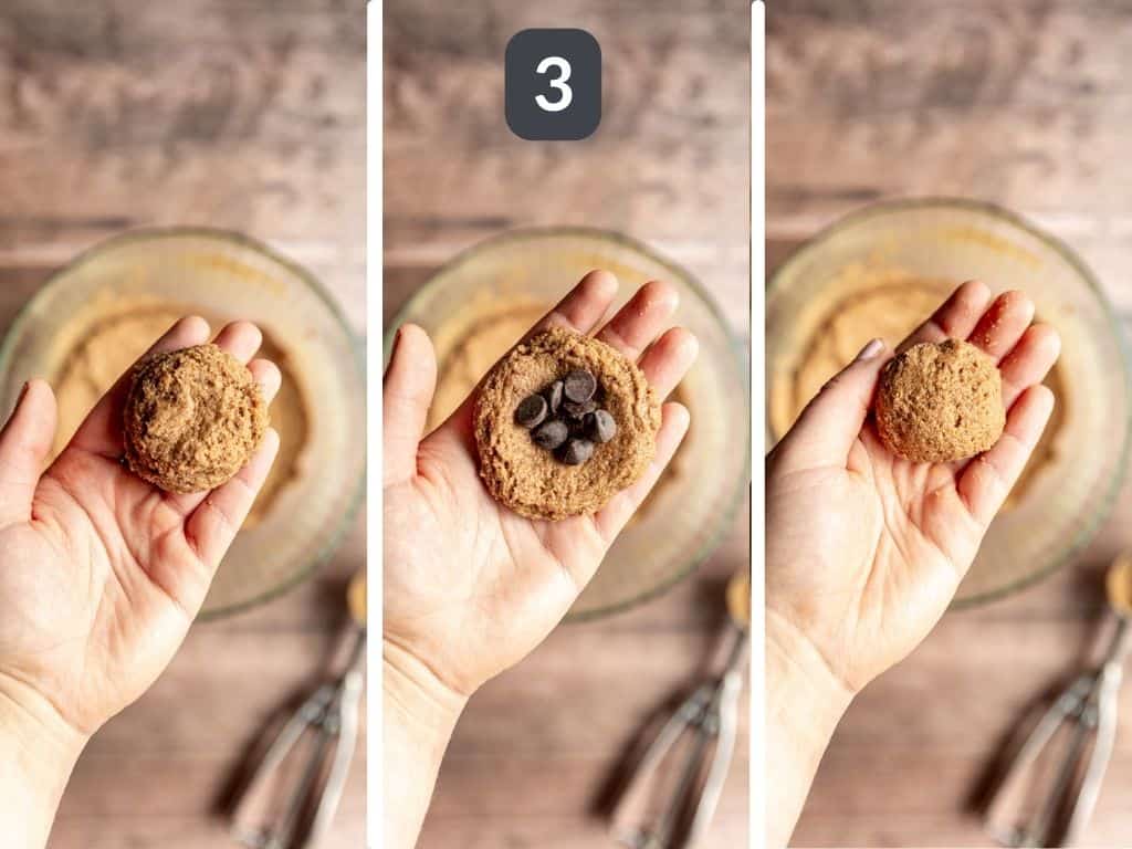 Vegan Chocolate Filled Cookies Step 3