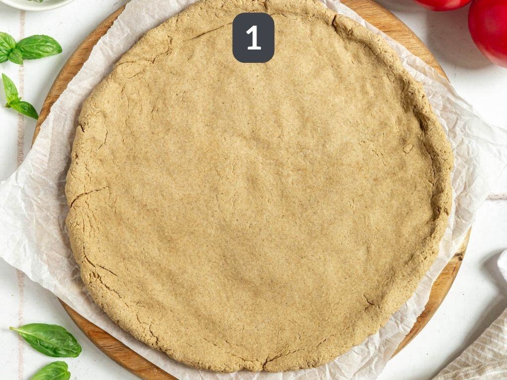 Vegan Margherita Pizza Step 1 - prepare the pizza dough.
