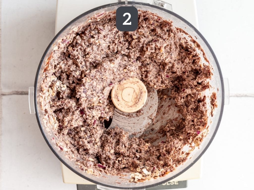 Vegan Sliders Ingredients in food processor