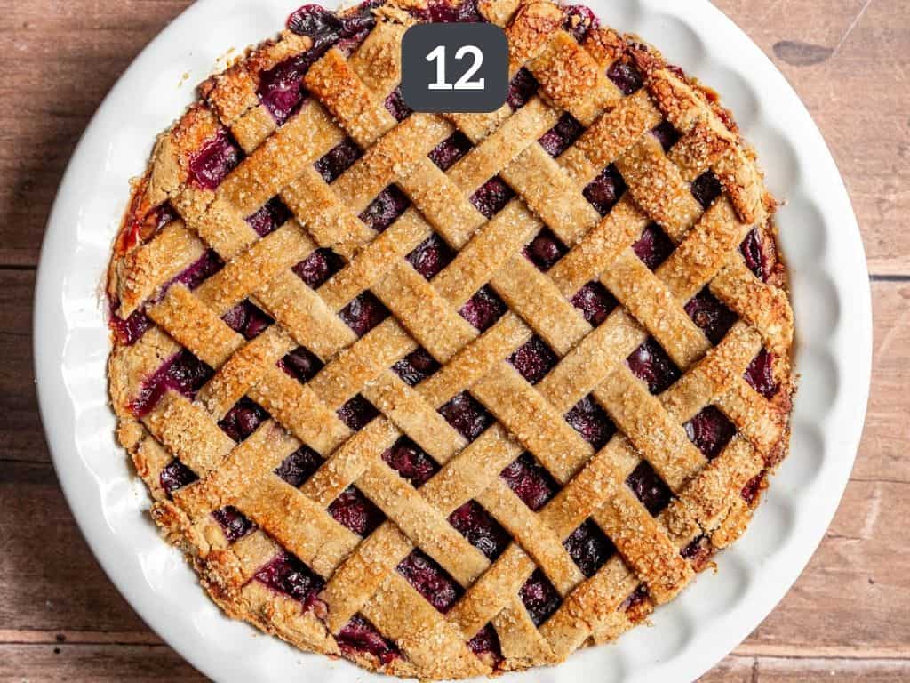 Gluten Free Vegan Blueberry Pie Step 12 - bake.