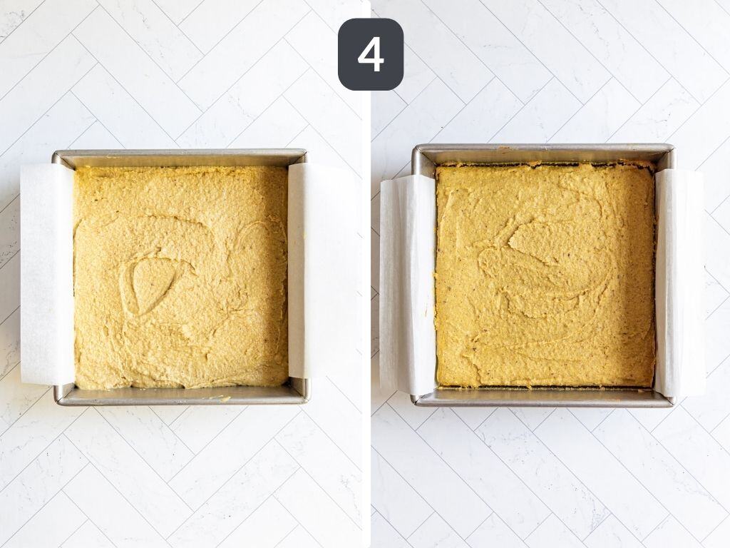 Vegan Lemon Brownies (Blondies) Step 4 - bake.
