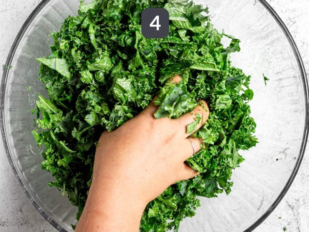 Kale Salad with Cranberries Step 4
