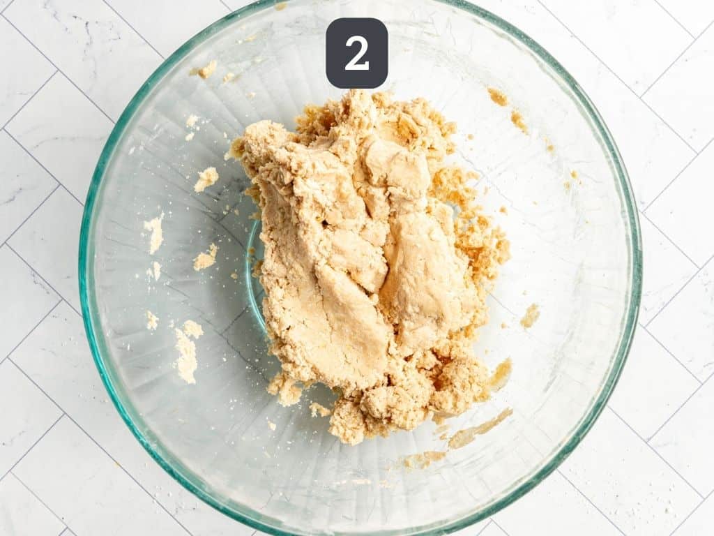 Plant-Based Lemon Bars Step 2 - make the crust.