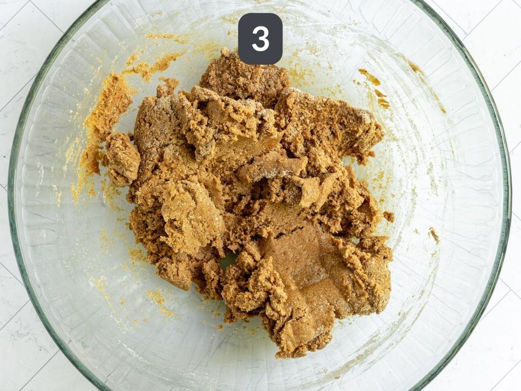 Vegan Peanut Butter Sandwich Cookies Step 3 - stir in the dry ingredients.