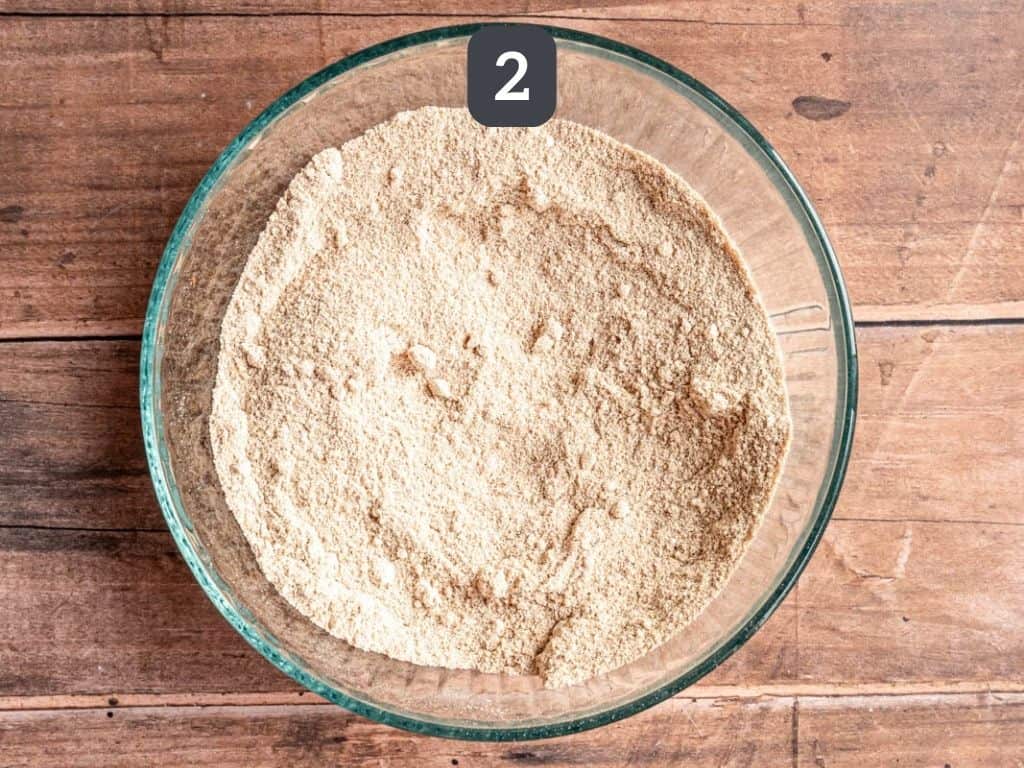 Vegan Oil-Free Carrot Cake Step 2 - mix the dry.