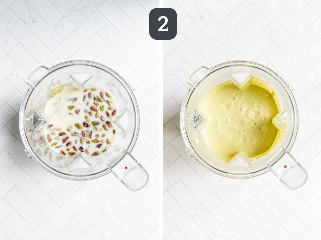 Vegan Pistachio Ice Cream Step 2 - blend.