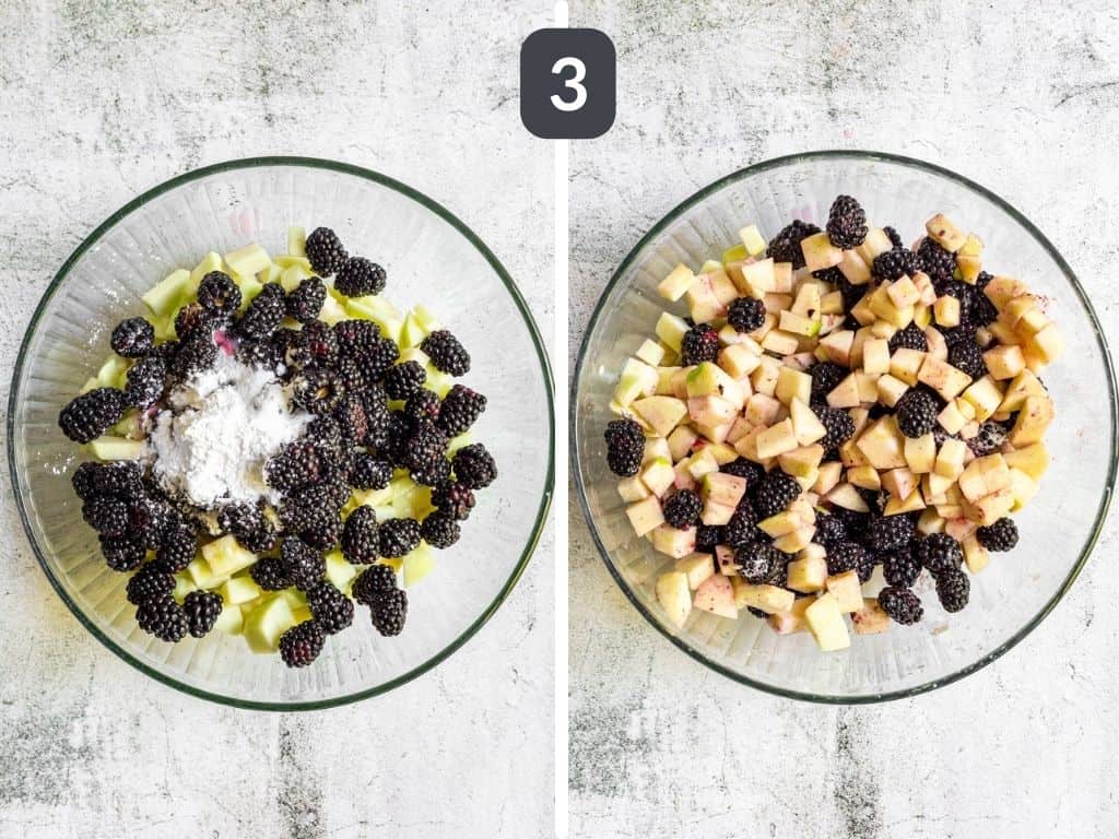 Apple and Blackberry Crumble Step 3