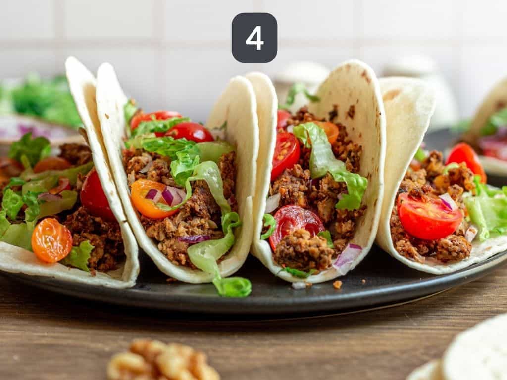 Mushroom Walnut Taco Meat Step 4