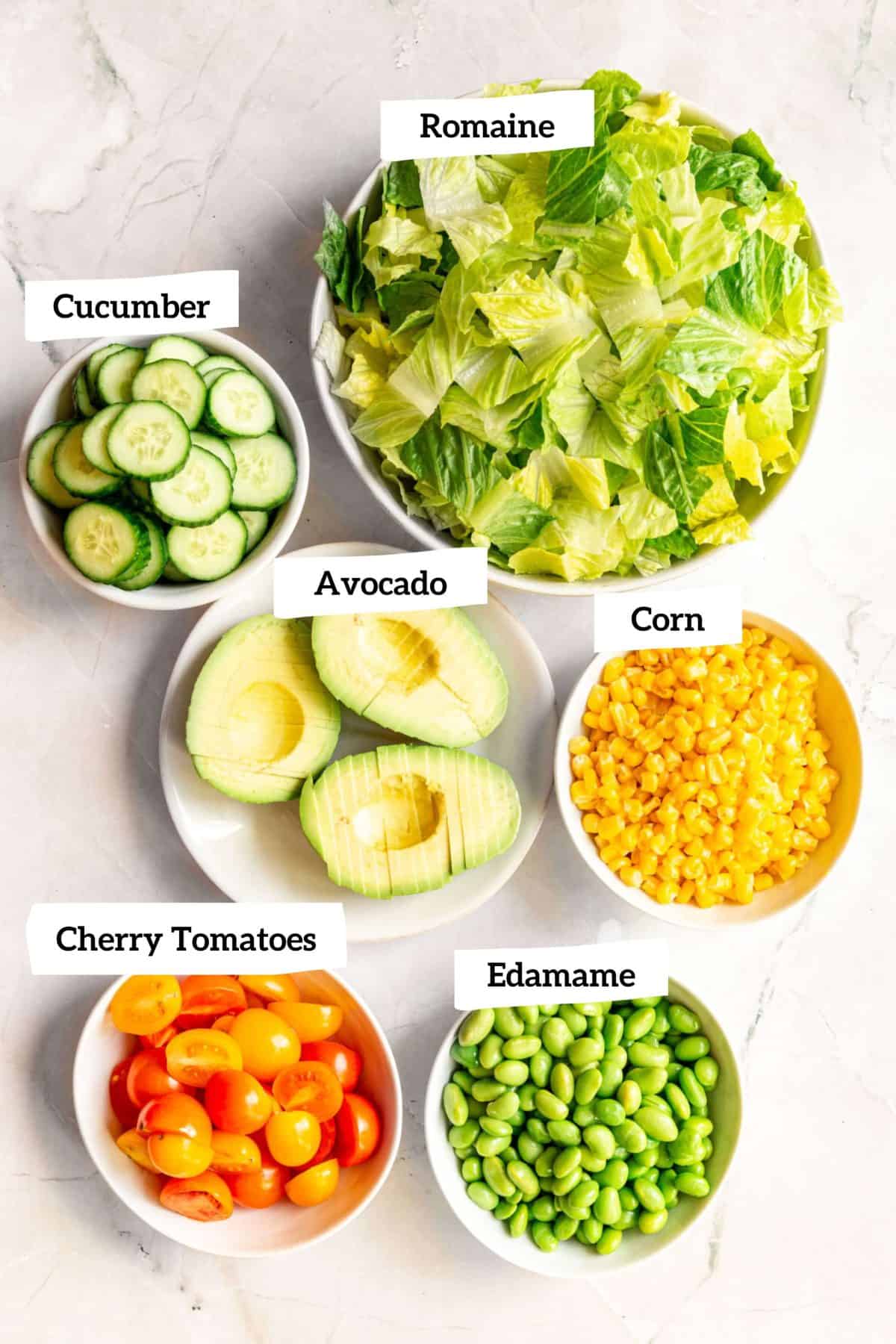 Vegan Cobb Salad Ingredients