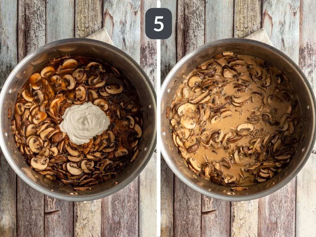 Vegan Gluten Free Mushroom Stroganoff Step 5