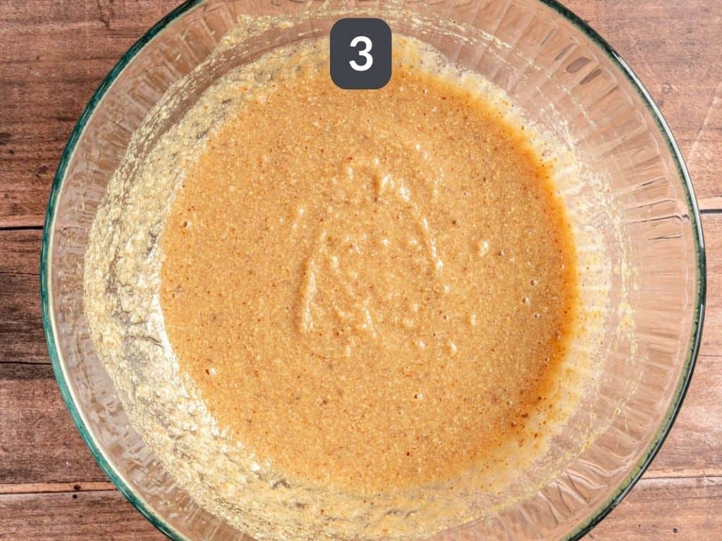 Vegan Oil-Free Carrot Cake Step 3 - mix the wet.